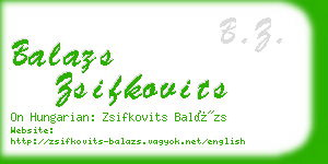 balazs zsifkovits business card